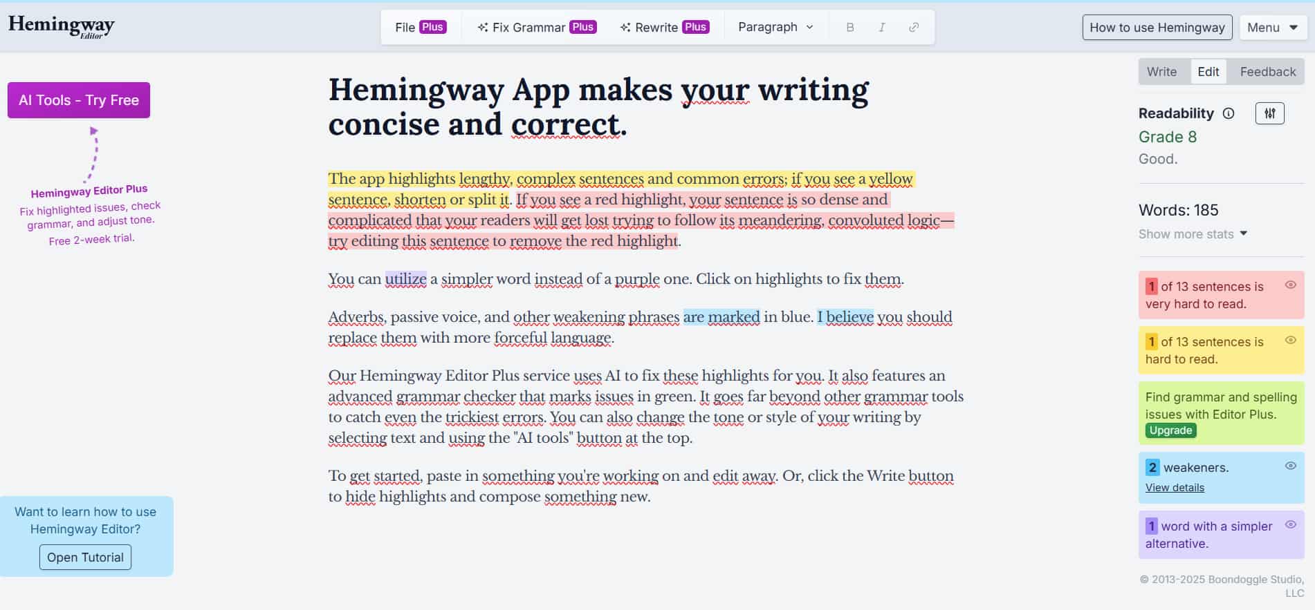 hemingway editor
