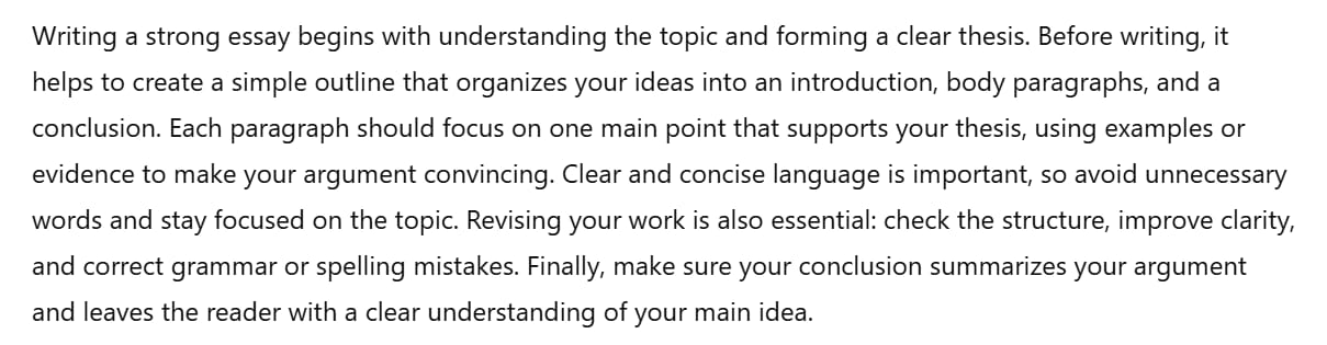 prompts about how to write a good text