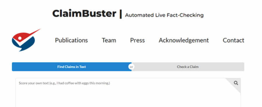ClaimBuster Fact-Checking AI